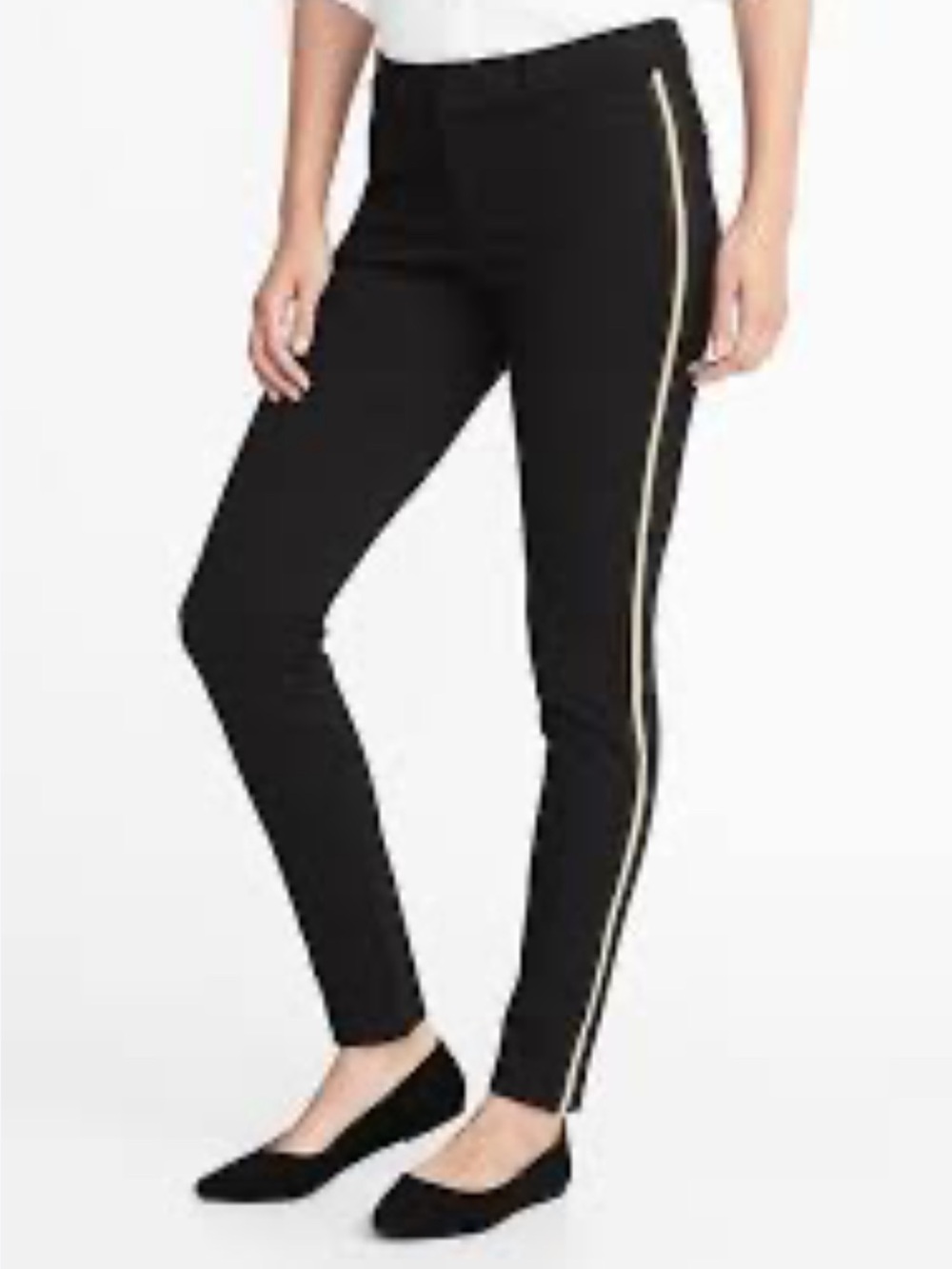 Old Navy Blue Pixie Pants with silver Side Stripe